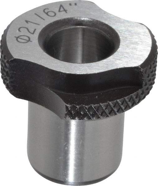 Value Collection - Type SF, 21/64" Inside Diam, Head, Slip Fixed Drill Bushing - 1/2" Body Outside Diam, 1/2" Length Under Head, Steel, LS-1 Compatible - Benchmark Tooling