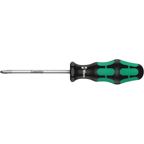 Wera - #2 Point, 4" Blade Length Posidrive Screwdriver - 398mm OAL - Benchmark Tooling