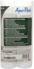 3M Aqua-Pure - 2-1/2" OD, 5µ, Cellulose Fiber Graded-Density Cartridge Filter - 9-3/4" Long, Reduces Dirt & Rust - Benchmark Tooling