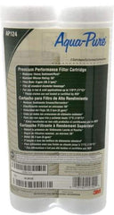 3M Aqua-Pure - 2-1/2" OD, 50µ, Cellulose Fiber Graded-Density Cartridge Filter - 9-3/4" Long, Reduces Dirt & Rust - Benchmark Tooling