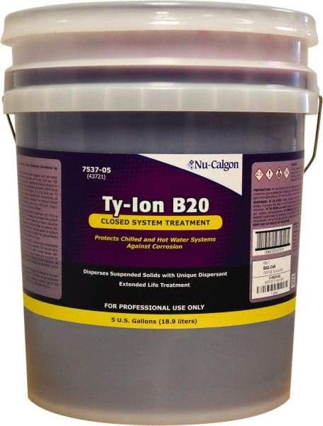 Nu-Calgon - 5 Gal Pail HVAC Cleaners & Scale Remover - Liquid Nitrite Borax Formula, Recirculating System Corrosion Inhibitor Cleaner Hot & Chilled Water Closed Systems - Benchmark Tooling