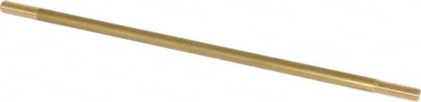 Made in USA - 12" Long, 3/8-16 Thread, Float Valve Rod - Brass, 1/2" Thread Length - Benchmark Tooling