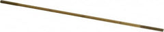Made in USA - 12" Long, 1/4-20 Thread, Float Valve Rod - Brass, 1/2" Thread Length - Benchmark Tooling
