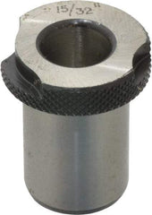 Value Collection - Type SF, 15/32" Inside Diam, Head, Slip Fixed Drill Bushing - 3/4" Body Outside Diam, 1" Length Under Head, Steel, LS-1 Compatible - Benchmark Tooling