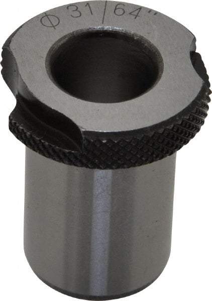 Value Collection - Type SF, 31/64" Inside Diam, Head, Slip Fixed Drill Bushing - 3/4" Body Outside Diam, 1" Length Under Head, Steel, LS-1 Compatible - Benchmark Tooling