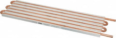 Lytron - 12" Long x 3-3/4" High, Straight Connection Copper Tube Cold Plate - 1/4 OD Tube, 6-Pass Fluid Path, Water Cooling, 0.31" Thick - Benchmark Tooling