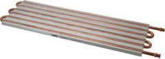 Lytron - 12" Long x 3-3/4" High, Beaded Connection Copper Tube Cold Plate - 1/4 OD Tube, 6-Pass Fluid Path, Water Cooling, 0.31" Thick - Benchmark Tooling