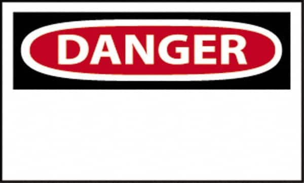 NMC - "Danger", 10" Long x 14" Wide, Fiberglass Safety Sign - Rectangle, 0.095" Thick, Use for Accident Prevention - Benchmark Tooling