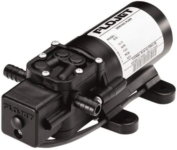 FloJet - 3/8 Inlet Size, 3/8 Outlet Size, Demand Switch 40 PSI, Diaphragm Spray Pump - 12 Input Voltage, Santoprene, Polypropylene, 1.00 Max GPM, Barbed - Benchmark Tooling