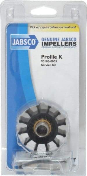 Jabsco - Nitrile Impeller Kit Repair Part - Contains Impeller, Seal, Gasket, For Use with Jabsco Model 11810-0003 Flexible Impeller Pump Motors - Benchmark Tooling