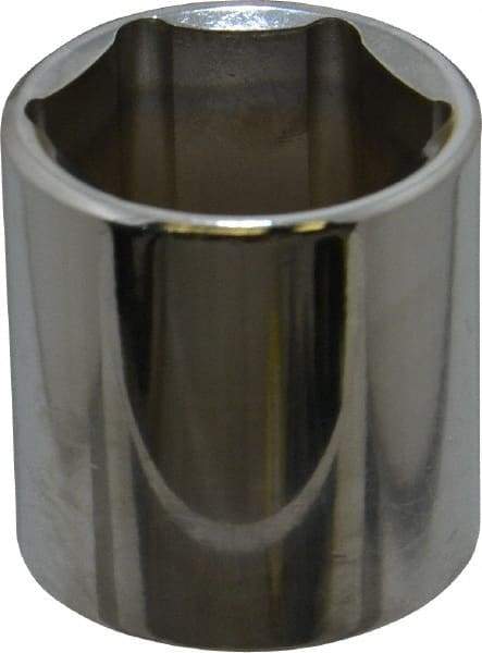 Proto - 3/8" Drive, Standard Hand Socket - 6 Points, 1-5/16" OAL, Chrome Vanadium, Chrome Finish - Benchmark Tooling