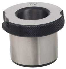 Value Collection - Type SF, Letter Q Inside Diam, Head, Slip Fixed Drill Bushing - 3/4" Body Outside Diam, 1" Length Under Head, Steel, LS-1 Compatible - Benchmark Tooling