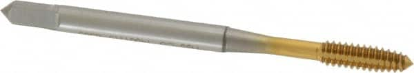 OSG - #6-32 UNC H5 Thread Limit Plug Thread Forming Tap - Cobalt, TiN Finish, 2" OAL, 11/16" Thread Length, Right Hand Thread, Series HY-PRO NRT - Benchmark Tooling