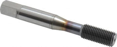 OSG - 3/8-24 UNF H7 Thread Limit Bottoming Thread Forming Tap - Powdered Metal High Speed Steel, TiCN Finish, 2-15/16" OAL, 1-1/4" Thread Length, Right Hand Thread, Series EXOTAP NRT - Benchmark Tooling