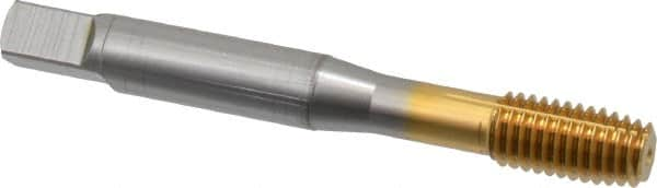 OSG - M8x1.25 Metric Coarse D9 Thread Limit Plug Thread Forming Tap - Cobalt, TiN Finish, 2-23/32" OAL, 1-1/8" Thread Length, Right Hand Thread, Series HY-PRO NRT - Benchmark Tooling