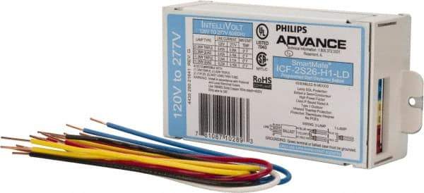 Philips Advance - 1 or 2 Lamp, 120-277 Volt, 0.23 to 0.45 Amp, 0 to 39, 40 to 79 Watt, Programmed Start, Electronic, Nondimmable Fluorescent Ballast - 0.93, 0.98, 1.00, 1.10, 1.12 Ballast Factor - Benchmark Tooling