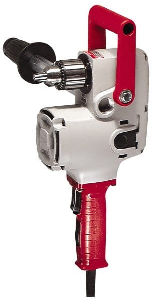 Milwaukee Tool - 1/2" Keyed Chuck, 300 & 1,200 RPM, Pipe Handle Electric Drill - Benchmark Tooling