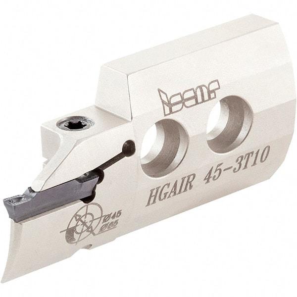 Iscar - 3" Groove Width, 18mm Max Depth of Cut, Right Hand Cut, HGAI Indexable Grooving Blade - GRIP, GRIP (Full Radius), HGN-C, HGN-J, HGN-UT Insert Style, Series Heliface - Benchmark Tooling