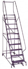 Cotterman - 172" 13 Step Ladder - 350 Lb Capacity, 130" Platform Height, 42" Base Width x 95" Depth, Grip Strut - Benchmark Tooling