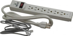 Tripp-Lite - 6 Outlets, 120 Volts, 15 Amps, 4' Cord, Power Outlet Strip - Free Hanging, Keyhole Mount, 5-15P NEMA Configuration, 10.8" Strip, UL1449 3rd Edition - Benchmark Tooling