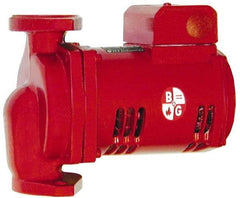 Bell & Gossett - 1/12 hp, 8-5/8" Long, 1 Phase, Cast Iron Housing, Noryl Impeller, Inline Circulator Pump - 115 Volt, 60 Hz, 6-3/8" Flange Width, Bell & Gossett Part No. 1BL012, 150 Max psi, ODP Motor - Benchmark Tooling