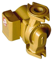 Bell & Gossett - 1/15 hp, 6-3/16" Long, 1 Phase, Bronze Housing, Noryl Impeller, Inline Circulator Pump - 115 Volt, 60 Hz, 6-3/8" Flange Width, Bell & Gossett Part No. 103351, 150 Max psi, ODP Motor - Benchmark Tooling