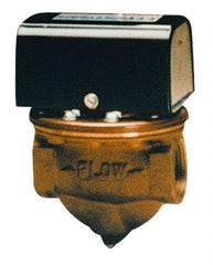 McDonnell & Miller - 100 psi, Brass Housing, High Sensitivity Flow Switch - 2.5 Flow Set Point, 0.12 to 2.5 GPM - Benchmark Tooling