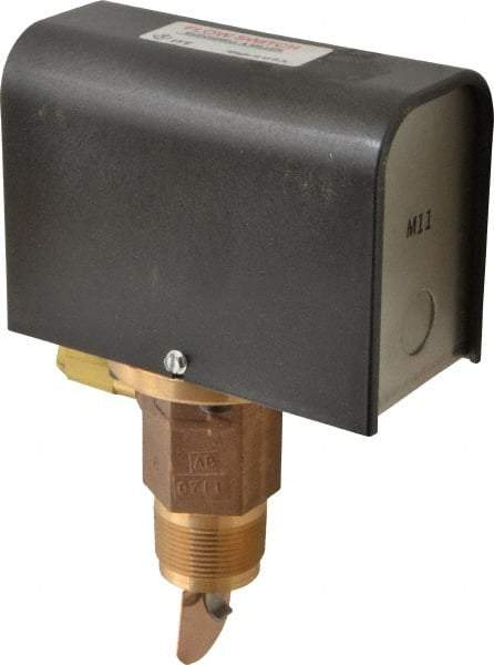 McDonnell & Miller - 300 psi, Brass Housing, General Purpose Flow Switch - 7.7 Flow Set Point, 4.8 to 998 GPM - Benchmark Tooling