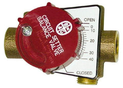 Bell & Gossett - 1-1/2" Pipe, Threaded End Connections, Inline Calibrated Balance Valve - 4-7/16" Long, 3-13/16" High, 300 Max psi, Brass Body - Benchmark Tooling