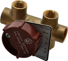 Bell & Gossett - 2" Pipe, Solder End Connections, Inline Calibrated Balance Valve - 5-1/8" Long, 4-1/8" High, 300 Max psi, Brass Body - Benchmark Tooling