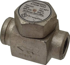 Hoffman Speciality - 1/2 Female" Pipe, Stainless Steel Thermodisc Steam Trap - 600 Max psi - Benchmark Tooling