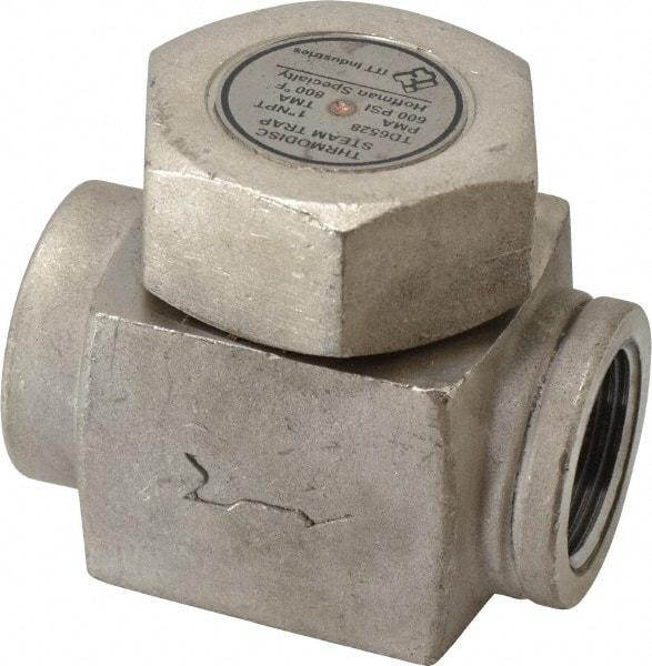 Hoffman Speciality - 1 Female" Pipe, Stainless Steel Thermodisc Steam Trap - 600 Max psi - Benchmark Tooling