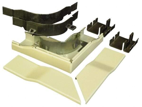 Wiremold - 5-1/2 Inch Long x 5-1/2 Inch Wide x 7/8 Inch High, Raceway Elbow End - 90°, Ivory, For Use with Wiremold 2400 Series Raceways - Benchmark Tooling