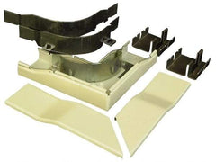 Wiremold - 5-1/2 Inch Long x 5-1/2 Inch Wide x 7/8 Inch High, Raceway Elbow End - 90°, Ivory, For Use with Wiremold 2400 Series Raceways - Benchmark Tooling