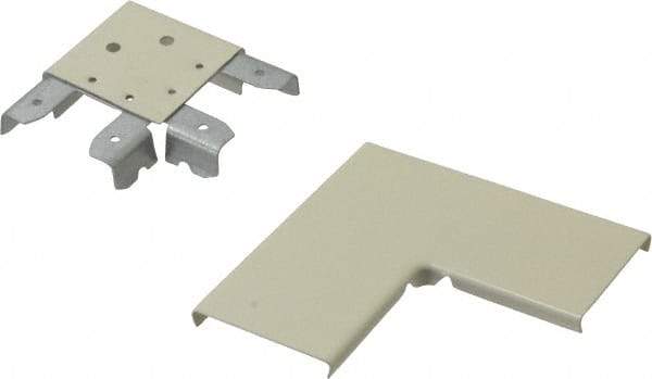 Wiremold - 3-15/16 Inch Long x 3-15/16 Inch Wide x Raceway Elbow End - 90°, Ivory, For Use with Wiremold 2400 Series Raceways - Benchmark Tooling
