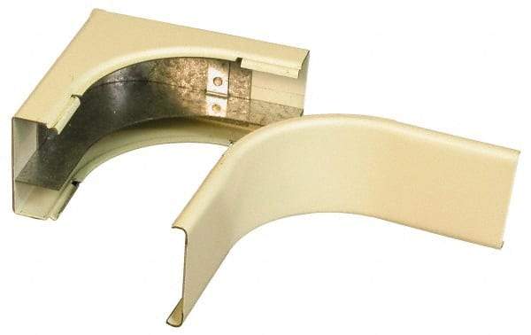 Wiremold - 4 Inch Long x 4 Inch Wide x Raceway Divided Radiused Internal Elbow - 90°, Ivory, For Use with Wiremold 2400 Series Raceways - Benchmark Tooling
