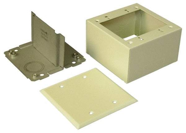 Wiremold - 2-7/8 Inch Wide x 4-3/4 Inch High, Raceway Box - Ivory, For Use with Wiremold 2400 Series Raceways - Benchmark Tooling