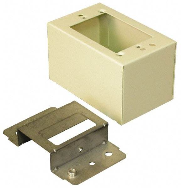 Wiremold - 4-5/8 Inch Long x 2-7/8 Inch Wide x 2-3/4 Inch High, Rectangular Raceway Box - Ivory, For Use with Wiremold 2400 Series Raceways - Benchmark Tooling