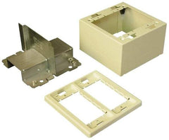 Wiremold - 4-3/4 Inch Long x 4-3/4 Inch Wide x 2-3/4 Inch High, Rectangular Raceway Box - Ivory, For Use with Wiremold 2400 Series Raceways - Benchmark Tooling