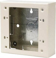 Wiremold - 4-3/4 Inch Long x 4-3/4 Inch Wide x 1-3/4 Inch High, Rectangular Raceway Box - Ivory, For Use with Wiremold 2400 Series Raceways - Benchmark Tooling