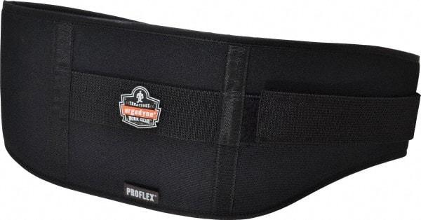 Ergodyne - Size XL, Hook & Loop, Nylon/Foam Belt - 38 to 42" Waist, 7-3/4" Wide, Lumbar Support, Black - Benchmark Tooling