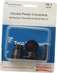 Tyco/Amp - Panel Mount Plug and Receptacle Kit - 28 to 17 AWG Compatible Wire Size - Benchmark Tooling