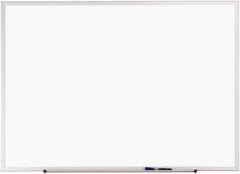 Quartet - 48" High x 72" Wide Erasable Melamine Marker Boards - Anodized Aluminum, 51-1/2" Deep - Benchmark Tooling