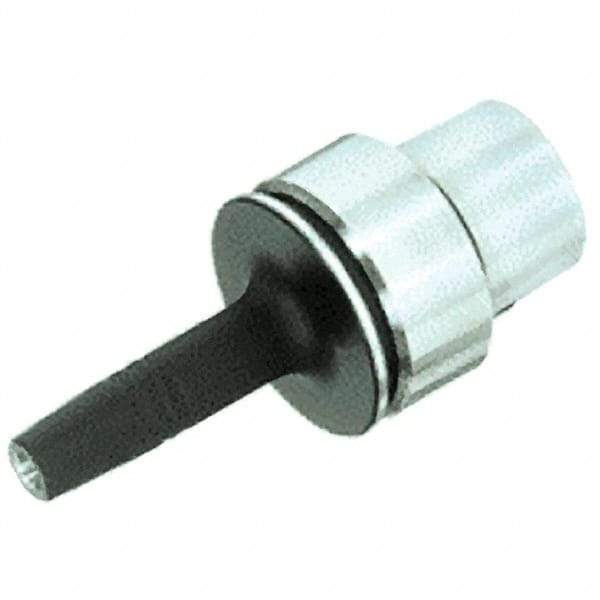 Iscar - 3/8" Hole Diam, HSK40E Taper Shank Shrink Fit Tool Holder & Adapter - 3.787" Projection, 0.63" Nose Diam, 1.58" Clamping Depth, 25,000 RPM, Through Coolant - Exact Industrial Supply