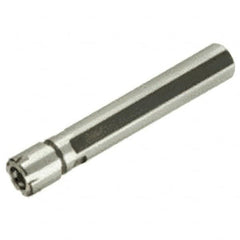 Iscar - 0.022" to 0.396" Capacity, 1" Projection, Straight Shank, ER16 Collet Chuck - 3.5" OAL, 3/4" Shank Diam - Exact Industrial Supply