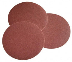 Norton - 8" Diam, 100 Grit Ceramic Adhesive PSA Disc - Medium Grade, Maroon, F Weighted Backing, Flexible - Benchmark Tooling