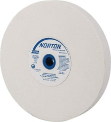 Norton - 150 Grit Aluminum Oxide Bench & Pedestal Grinding Wheel - 8" Diam x 1" Hole x 1" Thick, 3600 Max RPM, J Hardness, Very Fine Grade , Vitrified Bond - Benchmark Tooling