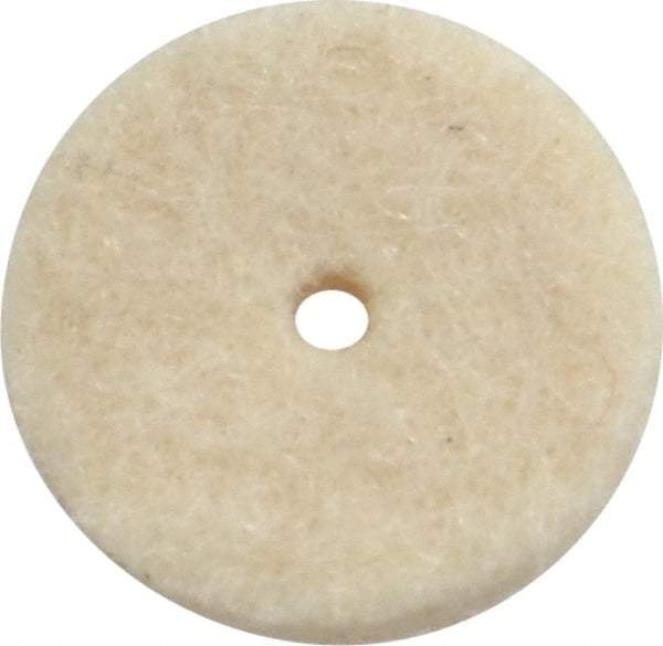 Made in USA - 1/2" Diam x 1/8" Thick Unmounted Buffing Wheel - Polishing Wheel, 1/64" Arbor Hole, Soft Density - Benchmark Tooling