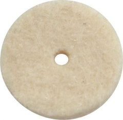 Made in USA - 1/2" Diam x 1/8" Thick Unmounted Buffing Wheel - Polishing Wheel, 1/64" Arbor Hole, Soft Density - Benchmark Tooling