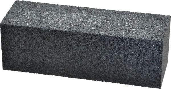 Made in USA - 6" Long x 2" Wide x 2" Thick, Silicon Carbide Sharpening Stone - Plain Rectangle, 24 Grit, Very Coarse Grade - Benchmark Tooling